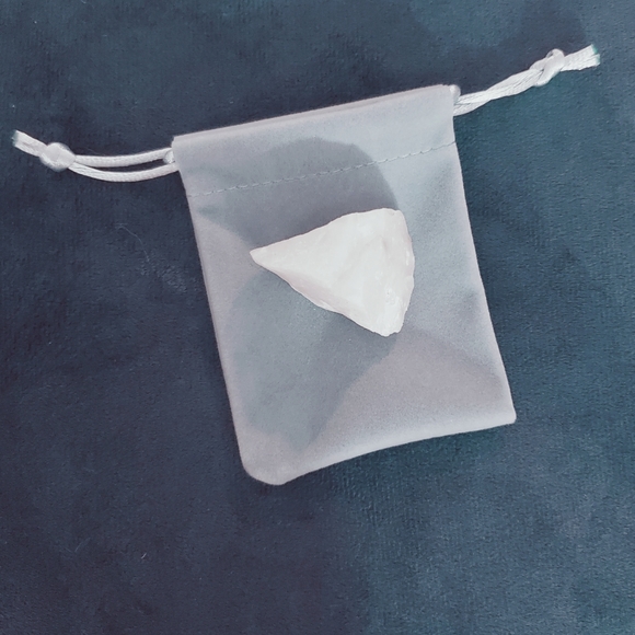 White Feather Dream Catcher with Raw White Quartz Healing Crystal - Picture 2 of 8